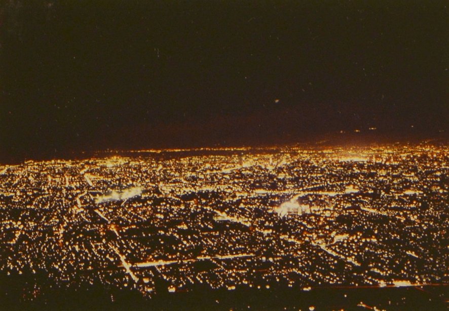 高安山から見た大阪平野の夜景